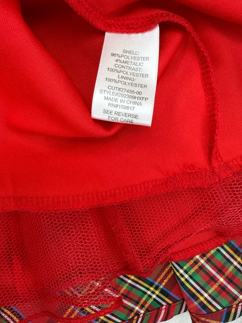 Altar’d State Red Plaid Bow Back Holiday Fit & Flare Dress Small EUC - Picture 7 of 9